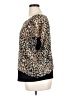 Cato 100% Polyester Animal Print Brown Short Sleeve Blouse Size XL - photo 5