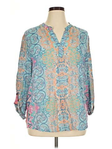 Feathers Long Sleeve Henley (view 1)