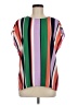 Halogen 100% Polyester Stripes Purple Short Sleeve Top Size M - photo 1