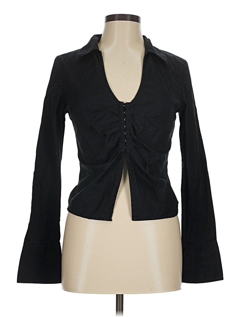 Pre-owned Garage Long Sleeve Blouse In Black