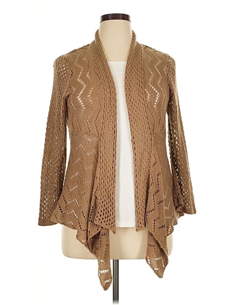Pre-owned Dressbarn Cardigan Sweater In Tan
