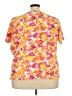Basic Editions 100% Cotton Floral Orange Short Sleeve T-Shirt Size 3X - photo 2