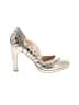 Miss Albright Metallic Silver Heels Size 7 1/2 - photo 1