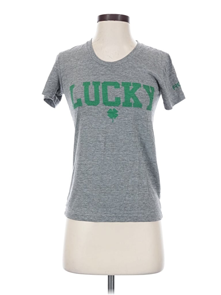 Pre-owned Rouge Short Sleeve T-shirt In Gray
