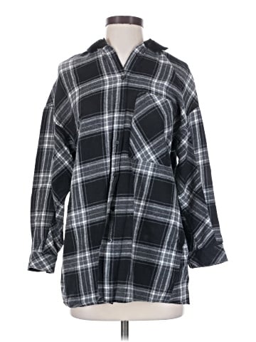 Zara Basic 3/4 Sleeve Button-Down Shirt (view 1)