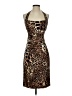 Cache Animal Print Brown Cocktail Dress Size 4 - photo 1