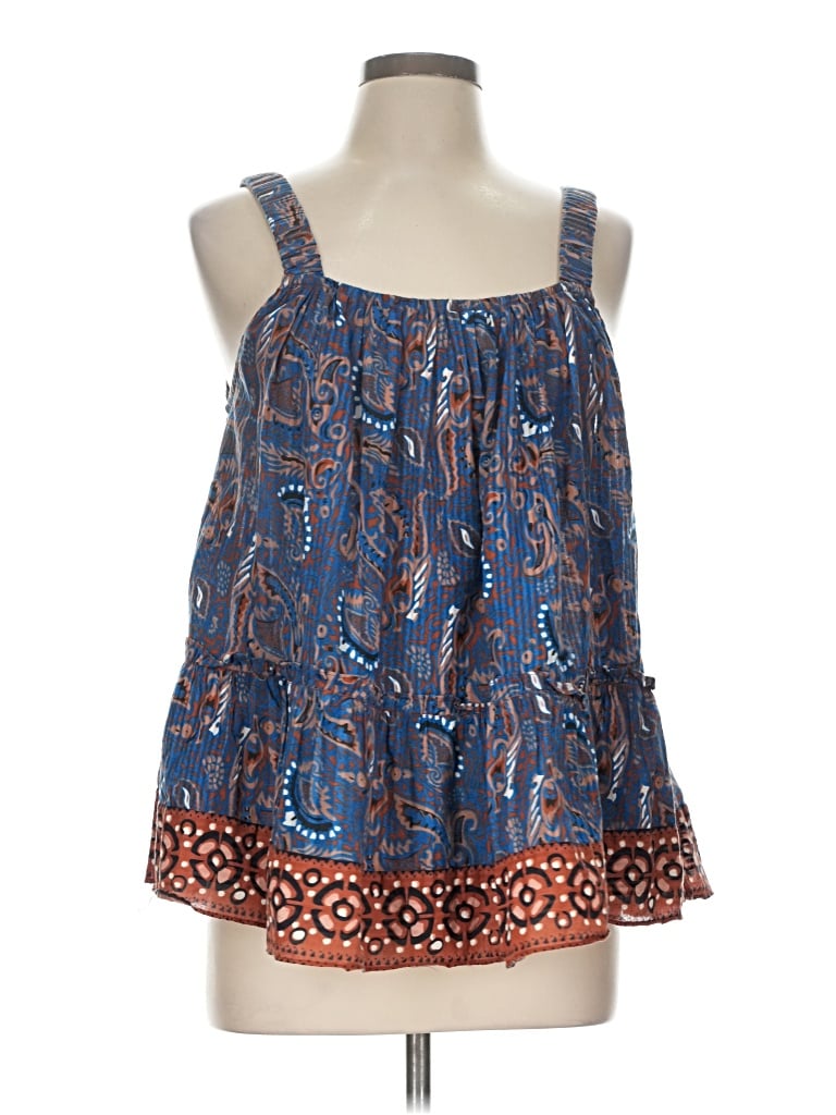 Pre-owned Cleobella Sleeveless Blouse In Blue