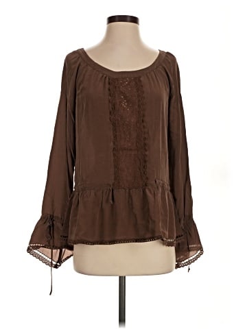 4 Love and Liberty Long Sleeve Silk Top (view 1)