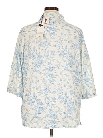 Laura Ashley 3/4 Sleeve Button-Down Shirt (view 2)