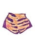 Nike 100% Polyester Color Block Purple Athletic Shorts Size 6 - photo 2
