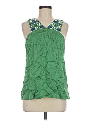 BCBGMAXAZRIA Sleeveless Silk Top (view 1)