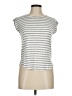 Green Envelope Stripes Silver Sleeveless T-Shirt Size M - photo 1