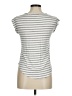 Green Envelope Stripes Silver Sleeveless T-Shirt Size M - photo 2