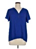 Vince Camuto 100% Polyester Blue Short Sleeve Blouse Size M - photo 1