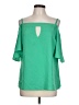 Bisou Bisou 100% Polyester Green 3/4 Sleeve Blouse Size L - photo 1