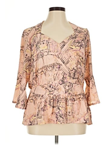 Melissa McCarthy Seven7 3/4 Sleeve Blouse (view 1)
