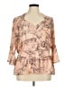 Melissa McCarthy Seven7 100% Polyester Pink 3/4 Sleeve Blouse Size 1X - photo 1