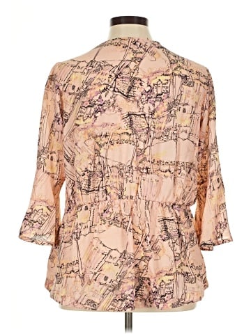Melissa McCarthy Seven7 3/4 Sleeve Blouse (view 2)