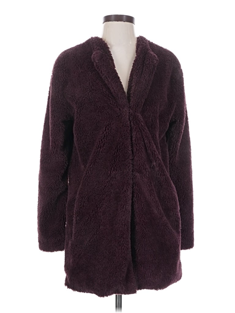 Pre-owned Bb Dakota Faux Fur Jacket In Burgundy