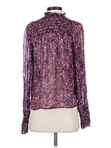 Lavender Brown Long Sleeve Blouse (view 2)