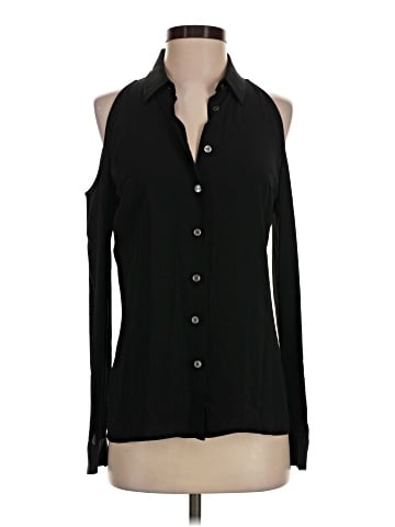 Michael Kors Long Sleeve Silk Top (view 1)