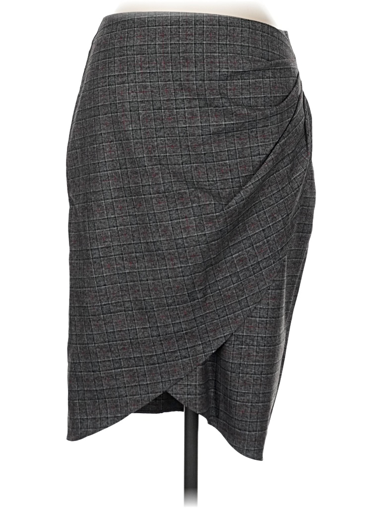 Pre-owned Zara Basic Formal Skirt In Gray