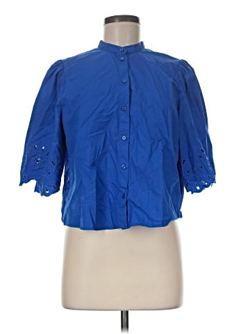 H&M 3/4 Sleeve Button-Down Shirt (view 1)