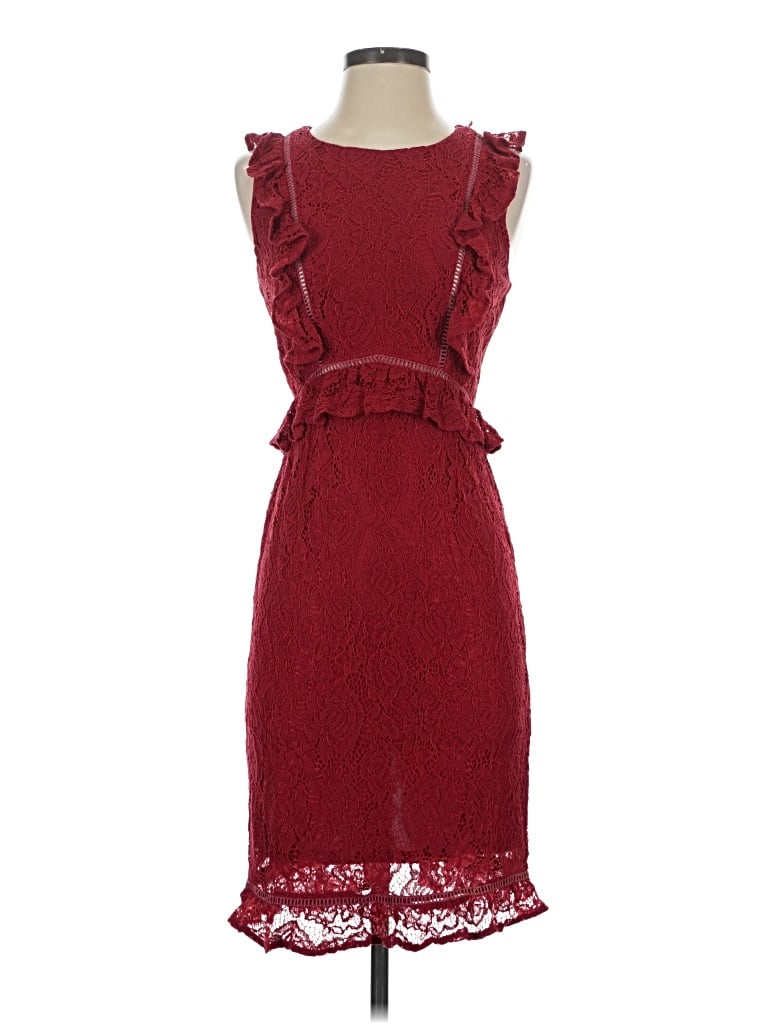 Pre-owned Nsr Cocktail Dress In Burgundy