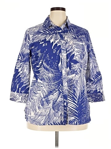 Jaclyn Smith 3/4 Sleeve Button-Down Shirt (view 1)
