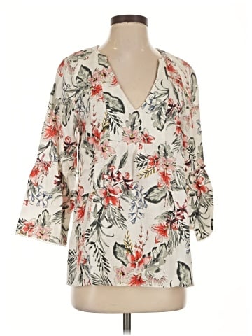 Zara Basic 3/4 Sleeve Blouse (view 1)