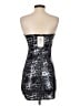 TCEC 100% Polyester Metallic Silver Blue Cocktail Dress Size S - photo 2