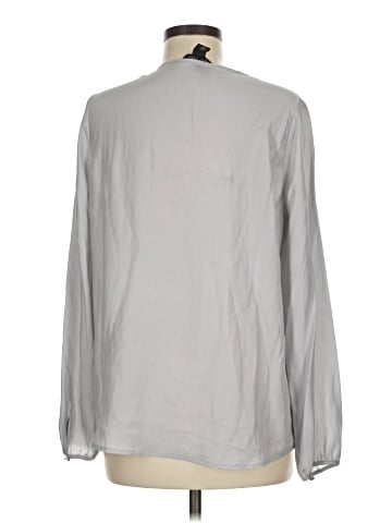 White House Black Market Long Sleeve Silk Top (view 2)