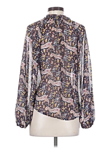 Aqua Long Sleeve Blouse (view 2)