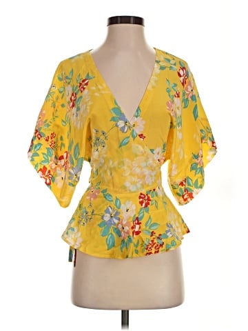 Yumi Kim Short Sleeve Silk Top (view 1)