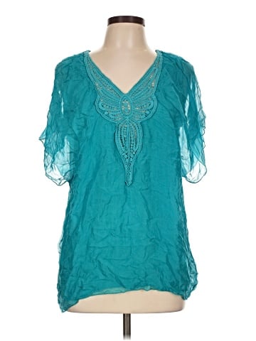 Carla Conti Short Sleeve Silk Top (view 1)