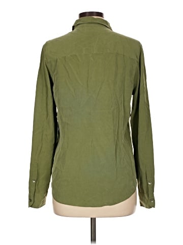 Equipment Long Sleeve Silk Top (view 2)