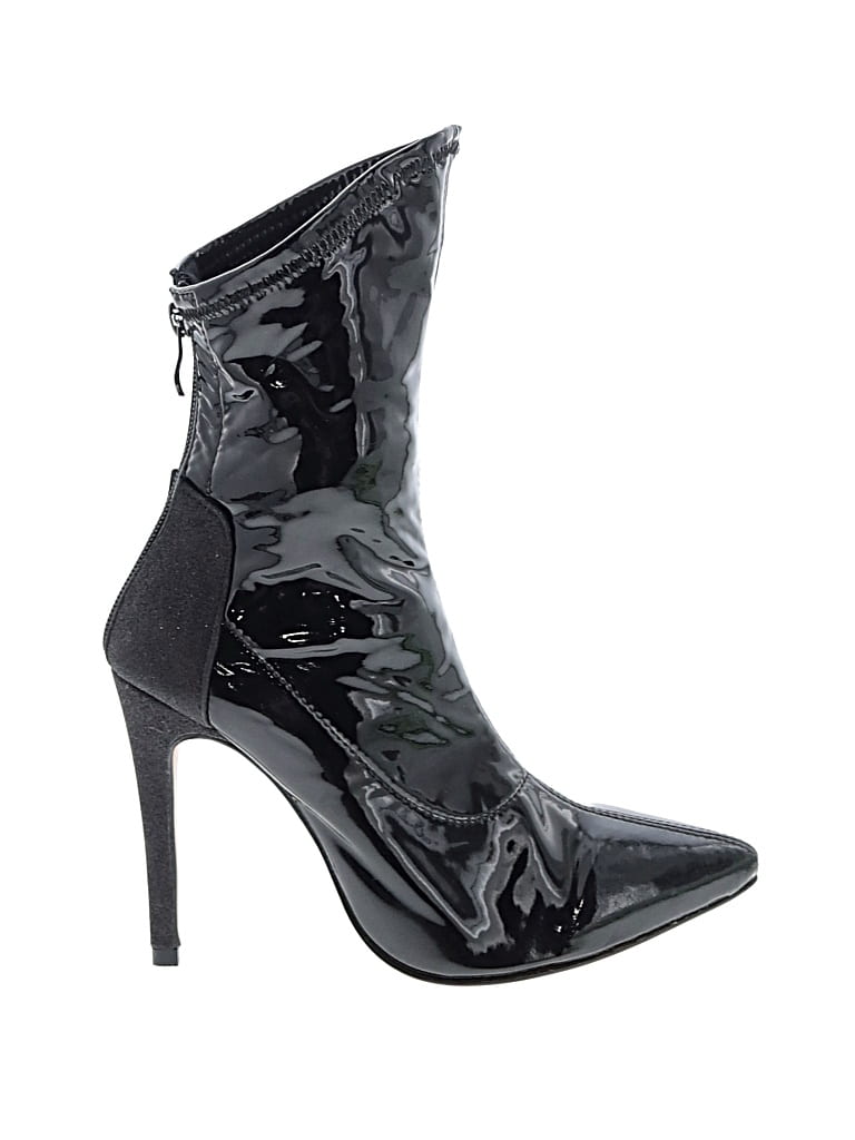 Pre-owned Assorted Brands Boots In Black