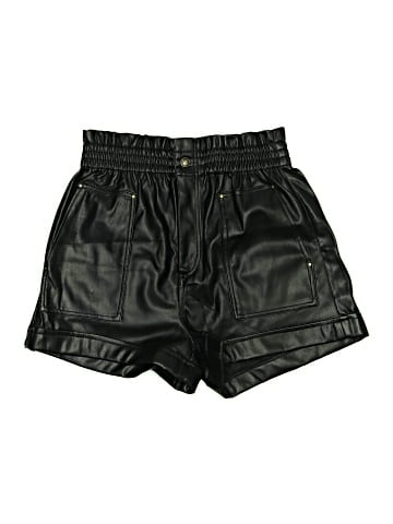 Zara Faux Leather Shorts (view 1)