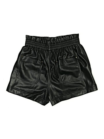 Zara Faux Leather Shorts (view 2)