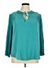 Chico's 100% Polyester Teal 3/4 Sleeve Blouse Size XL - photo 1