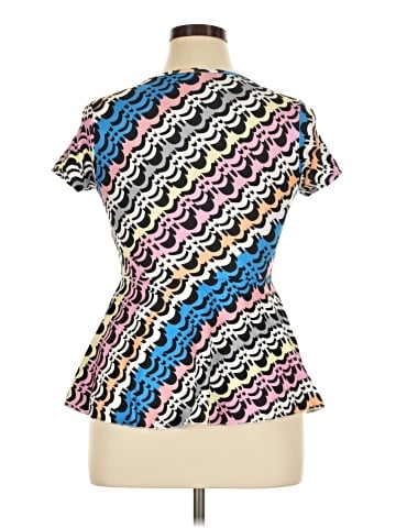 NY Collection Short Sleeve Blouse (view 2)