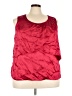 Talbots 100% Silk Red Sleeveless Silk Top Size 22 Petite - photo 1
