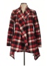S. Line Plaid Red Coat Size L - photo 1