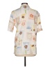 TanJay 100% Polyester Ivory Short Sleeve Blouse Size 10 - photo 2