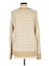 L.L.Bean 100% Organic Cotton Stripes Tan Pullover Sweater Size L - photo 2