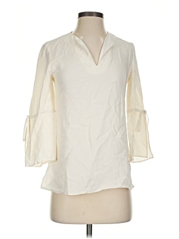 Lafayette 148 New York 3/4 Sleeve Silk Top (view 1)