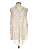 Anne Klein 100% Polyester Ivory Sleeveless Blouse Size L - photo 1