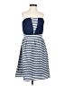 Francesca's Stripes Blue Casual Dress Size S - photo 4