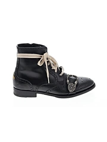 Gucci Dionysus Accent Leather Combat Boots (view 1)
