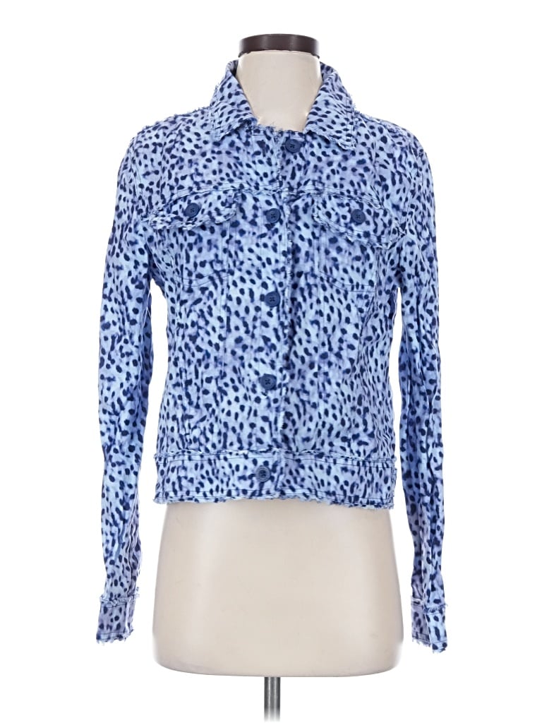 Pre-owned Tommy Bahama Long Sleeve Blouse In Blue